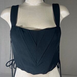 Papermoon Corset Top Lace Up Sides Women's Medium